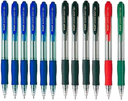 Boligrafo pilot supergrip pack 12 u.(6 azules,4 negros,1 rojo,1 verde) precio
