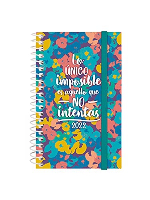 Finocam Espiral Design Collection Imposible - Agenda Enero 2022 - Diciembre 2022 (12 meses), Mini - E3 - 79x127 mm, Imposible