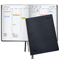 Agenda 2022 Premium de Smart Panda - A4 Planificador 2022 Semana Vista, Plata - Tapa Blanda, Caja de Regalo - Intervalos de 30 minutos - Calendario An características