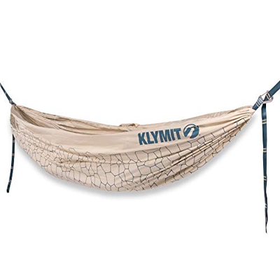 Klymit Unisex's Double Hammock, Tan_Teal Traverse-Hamaca Doble Unisex, Color Verde Azulado, Canela, Talla única