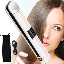 Plancha de pelo portátil, Plancha de pelo pequeña 2 en 1, Plancha de pelo profesional ghd con revestimiento de cerámica, Plancha de pelo para viaje (B en oferta