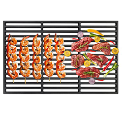 LARS360 Parrilla de hierro fundido esmaltado, parrilla maciza, accesorios de barbacoa, gas, carbón vegetal y mucho más (54 x 34 cm). en oferta