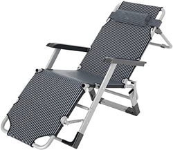 JYHZ Zero Gravity Silla plegable reclinable de jardín Sillas de ocio Lazy Backrest Portátil Balcón Silla de doble propósito, D (Color: A) precio