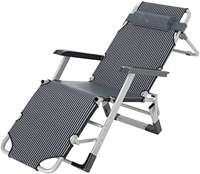 JYHZ Zero Gravity Silla plegable reclinable de jardín Sillas de ocio Lazy Backrest Portátil Balcón Silla de doble propósito, D (Color: A)