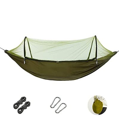 Lechnical Portátil automático de Apertura rápida Anti Mosquito Hamaca mosquitera al Aire Libre Camping Hamaca Columpio Cama