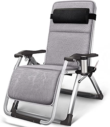JYHZ Zero Gravity Silla reclinable portátil de algodón Silla plegable plegable reclinable sillas de jardín para jardín y camping al aire libre, A (col precio