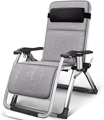 JYHZ Zero Gravity Silla reclinable portátil de algodón Silla plegable plegable reclinable sillas de jardín para jardín y camping al aire libre, A (col