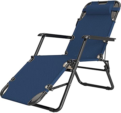 JYHZ Zero Gravity Silla de jardín plegable reclinable para exteriores, 3 engranajes, ajuste para patio y patio, C (color: A)