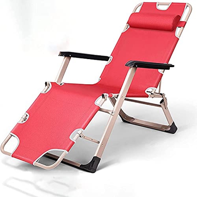 JYHZ Silla de gravedad cero plegable reclinable sillas de jardín sillas reclinables plegables al aire libre para playa, patio, jardín, camping, E (col