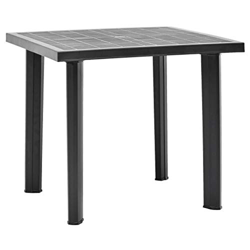 Cerlingwee Mesa de Jardín, Mesa de Patio Resistente a la Intemperie de 31.5 X 29.5 Pulgadas con Orificio para Sombrilla para Balcón para Patio Trasero precio