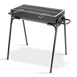 MaxxGarden - Barbacoa de carbón vegetal redonda de metal - Carro de barbacoa (60 x 30 x 70 cm) Steel Series para jardín - Barbacoa para exteriores con características