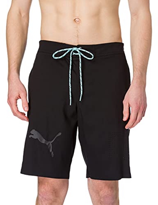 PUMA Swim Men's Laser Cut Long Shorts Bañador, Negro, M para Hombre