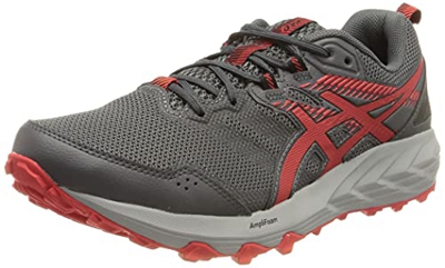 Asics Gel-Sonoma 6, Zapatillas para Carreras de montaña Hombre, Carrier Grey/Electric Red, 48 EU