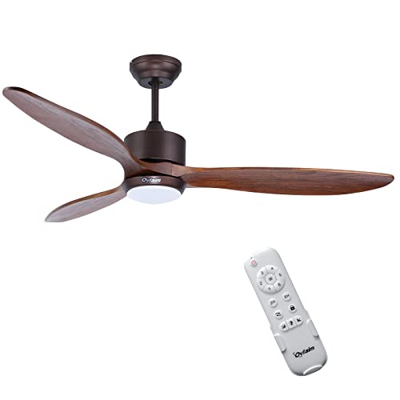Ovlaim 132cm Ventilador de Techo Silencioso con Luz LED y Mando a Distancia, Motor DC 6 Velocidades Ventiladores de Techo Modernos, 3 Temperatura de C