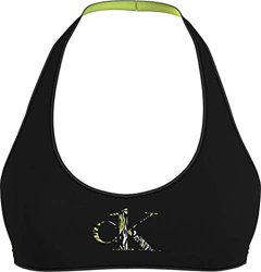Calvin Klein Halter Bralette-rp Parte Superior de Bikini, Pvh Black, M para Mujer precio