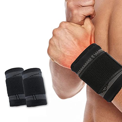 2 Piezas muñequeras wrist support Muñequera Tejido Ligero y Transpirable para Musculación, Levantar de Pesas,Bádminton, Calistenia, Flexiones,Gimnasio