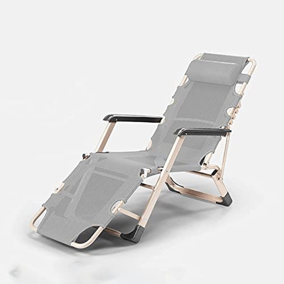 JYHZ Silla reclinable plegable de gravedad cero al aire libre plegable sillas de jardín reclinables para acampar al aire libre, patio, césped, D (colo