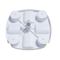 ERZU Bandeja para mesa de sombrilla de playa, con 4 soportes para bebidas y 4 compartimentos para aperitivos (43 x 43 cm), color blanco precio