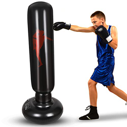 Nabance Saco de boxeo para niños, hinchable, 150 cm, saco de boxeo de pie, para niños a partir de 6 años, saco de arena de boxeo, para niños, karate,  características