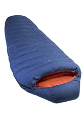 LOWLAND OUTDOOR Kibo Saco de Dormir de plumón, Unisex, Azul Marino/Naranja, 225 x 80 cm características