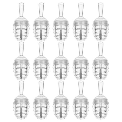 Lurrose 15Pcs Honey Pots Tubos de Brillo de Labios Transparente Mini Botellas de Bálsamo Labial Tubos de Varita Reutilizables para Viajes en Casa Báls