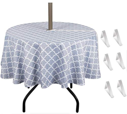 Mantel impermeable para exteriores, con cremallera y orificio para sombrilla, poliéster, Lavable A Máquina para el Restaurante del Hotel en casa, fáci características