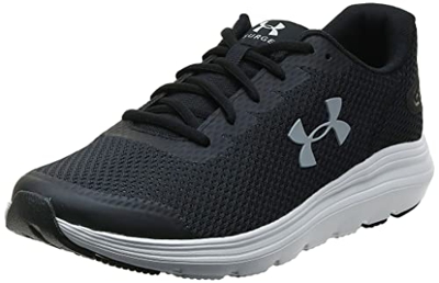 Under Armour UA Surge 2 - Zapatillas para Correr, Hombre, Negro (Black / White / Mod Gray), 44 EU