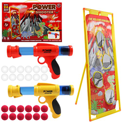 Lanzador Pelotas Espuma y Objetivo de Tiro, 2 Pcs Juguete Power Gun con Objetivo de Disparo de Pie, Niños, Juguete de rol para Interiores y Exteriores en oferta