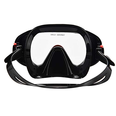 Cikonielf Gafas de Buceo, Buceo Gran Angular subacuático Ajustable para buceadores y Nadadores Adultos