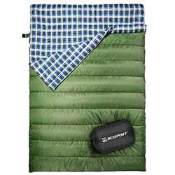 Bessport Saco de Dormir Doble Adulto Acampada Saco de Dormir Ligero y Repelente al Agua para Acampar, Caminar y al Aire Libre en Invierno, otoño, Prim características