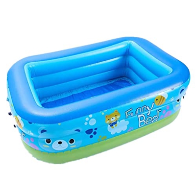 Fowybe Piscina para niños – Piscina hinchable rectangular – Piscina gruesa – Bañera hinchable para interior o exterior – 120 cm/130 cm/150 cm/180 cm