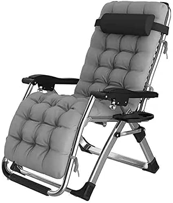 JYHZ Silla plegable reclinable de gravedad cero al aire libre reclinable silla plegable playa balcón hogar ocio respaldo silla