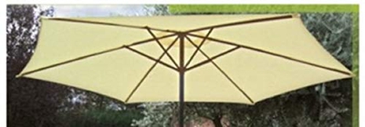 Megashopitalia Top Toalla de Repuesto para sombrilla con Palo centrato excéntrico de Aluminio Madera Redondo Ø300 cm diámetro 6 Tacos con Airvent Crud