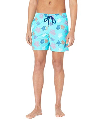 VILEBREQUIN Men Swimwear Ronde Des Tortues Indies, Lazulii Blue, L