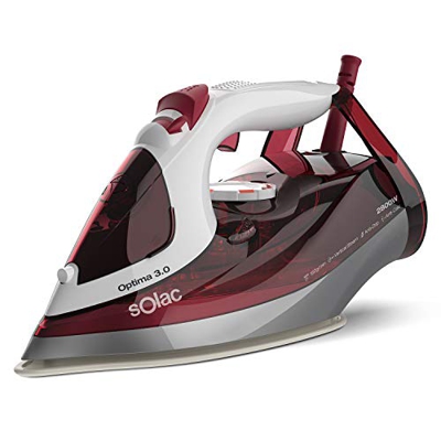 Solac Optima Extrem Plancha de Vapor, 2800 W, Ceramic, Rojo