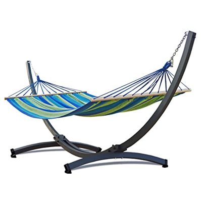 Potenza Hamaca para exteriores con estructura Tytan para 2 personas, hamaca XXL 220 x 160 cm, 200 kg, estructura de hamaca 350 kg, resistente a la int