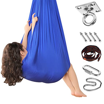 Columpio de Terapia Sensorial para Niños - Hamacas de Yoga para Interior y Exterior Columpios de Silla para mayores de 3 años autismo niños niñas, reg