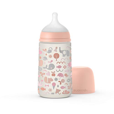 Suavinex Biberon Tetine Symetrique Sx Pro M Memories Rosa Coral 270 ml 307068