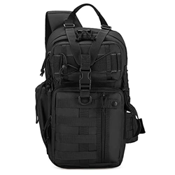 Mochila Cruzada Táctical,Gran Bolsa de Bandolera Impermeable Bolsa de Pecho Hombre Estilo Militar Bolsa de Mano al Aire Libre para Senderismo Excursio características