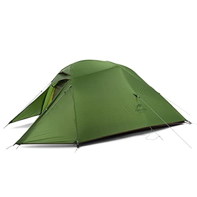 Naturehike Cloud-up Ultraligero Tienda 3 Persona Tienda de Campaña Impermeable Doble Capa Camping Tienda de Campaña (20D Verde Bosque Actualizar)