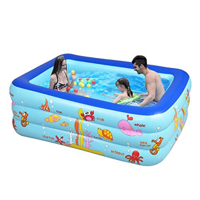 Gidenfly Piscina sobre el Suelo: Piscina Inflable para Patio Trasero, Piscina de salón Inflable Familiar para niños pequeños, Piscina portátil fácil d