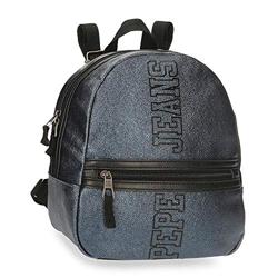 Pepe Jeans Chemistry Mochila de Paseo Azul 22x25x14 cms PU y Poliéster 7.7L en oferta