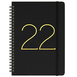 Agenda 2022 - Agenda semanal y mensual, 21,5 x 15,5 cm, Enero de 2022 a diciembre de 2022, tapa dura flexible en espiral con fuerte encuadernación dor precio