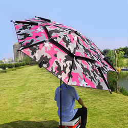 JYFZYTLL Sombrilla De Pesca Portátil Sombrilla De Playa, con Poste Telescópico, Ancla Cortavientos Y Bolsa Transporte, Protector Solar Giratorio De 36 características