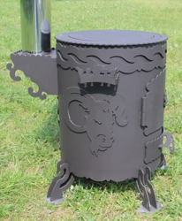 Kazbek Horno para cañón asiático de kazán de gulasch Utschak 1 con tubo de humo, para 10-12 L precio