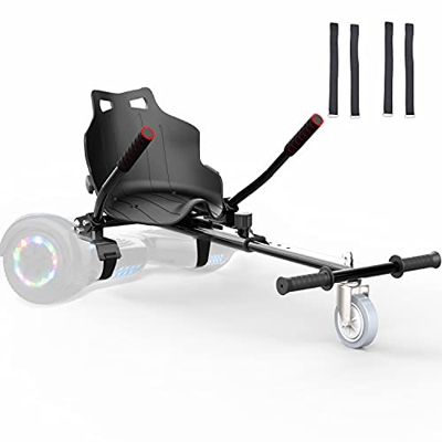 Hoverkart para Patinete Electrico Adulto Hoverboard niños Silla Kart para Self Balancing Scooter Overboard con Asiento 6.5/8 / 8.5/10 Pulgadas (Negro)