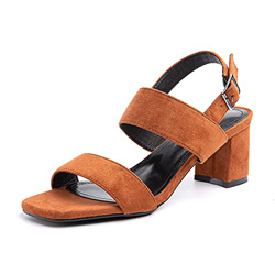 Sandalias Mujer Tacon Verano Correa de Tobillo Zapatos Cierre de Hebilla Punta Abierta Elegantes Moda Boda Marrón Talla 37 EU precio