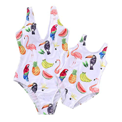 Yuanu Bañador Padre-Hijo Mujer Niñas Siamés Trajes De Baño Una Pieza Bikini Set Verano Madre E Hija Casual Impreso Familia Pareo Ropa De Playa Disfraz en oferta