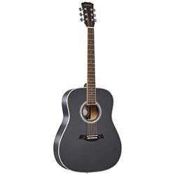 YFFSWSRY Guitarra Acústica Guitarra de Chapa de Madera Maciza Negra Guitarra acústica for Principiantes Guitarra Electroacústica (Color : Black, Tamañ precio