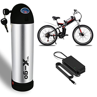 X-go Bateria Bicicleta Electrica 36V 10Ah 10.4Ah Down Tube Li-Ion Pedelec E-Bike Prophete Zündapp reemplaza baterías y Cargador para 250W 350W Motor (